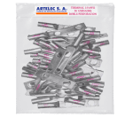 Terminal Eléctrico Doble Perforación 1-0 awg Artelec (50mm²), perforación 13.5 mm.