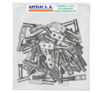 Terminal Eléctrico Doble Perforación 1 awg Artelec (40mm²), perforación 7.0 mm.