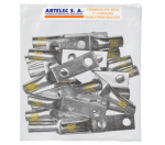 Terminal Eléctrico Doble Perforación 250 mcm Artelec (120mm²), perforación 13.5 mm.