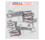 Terminal Eléctrico Doble Perforación 3-0 AWG Artelec (85mm²), perforación 13.5 mm.