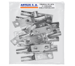 Terminal Eléctrico Doble Perforación 300 mcm Artelec (150mm²), perforación 13.5 mm.