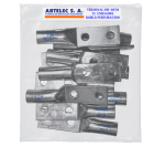 Terminal Eléctrico Doble Perforación 400 mcm Artelec (200mm²), perforación 13.5 mm.
